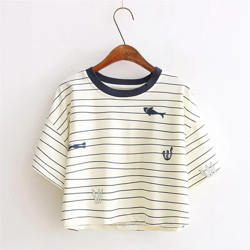 Striped Crop T-Shirt
