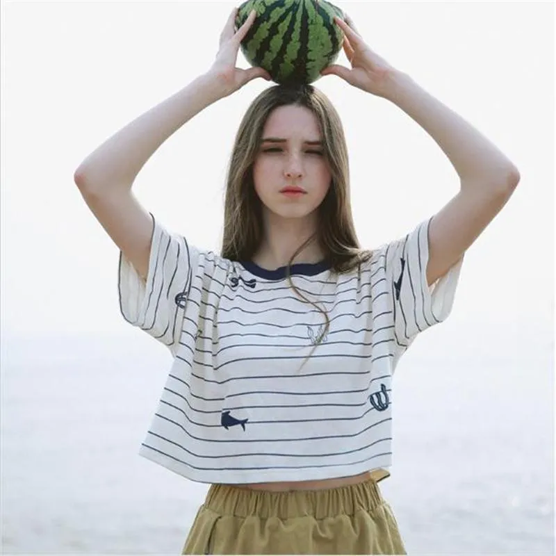 Striped Crop T-Shirt