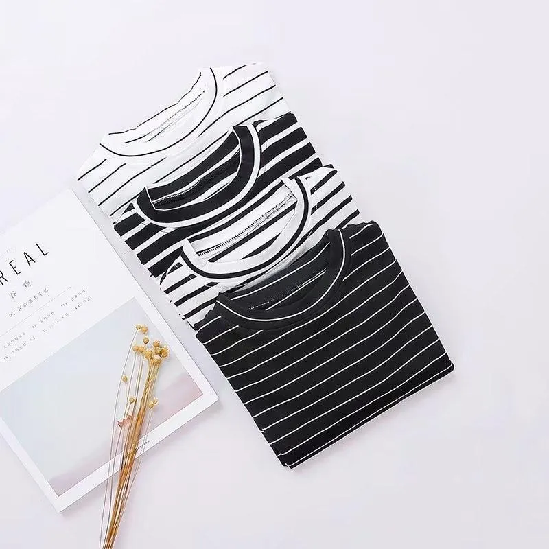 Striped Long Sleeve O-Neck Shirt