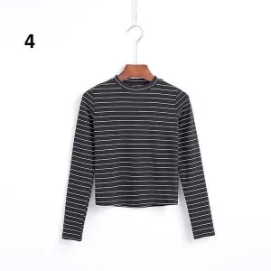 Striped Long Sleeve O-Neck Shirt