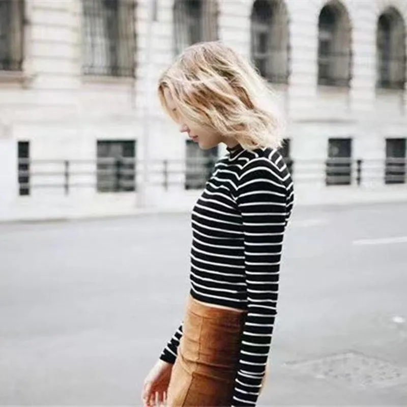 Striped Long Sleeve O-Neck Shirt