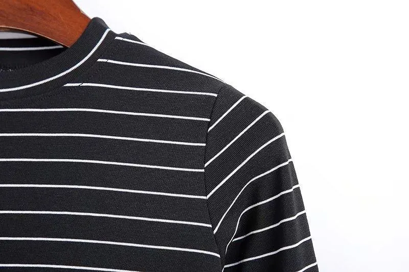 Striped Long Sleeve O-Neck Shirt