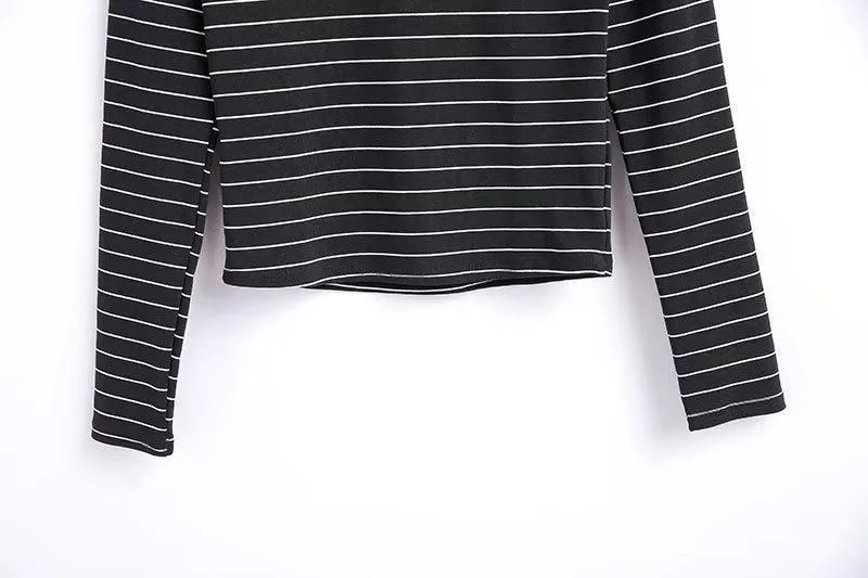 Striped Long Sleeve O-Neck Shirt