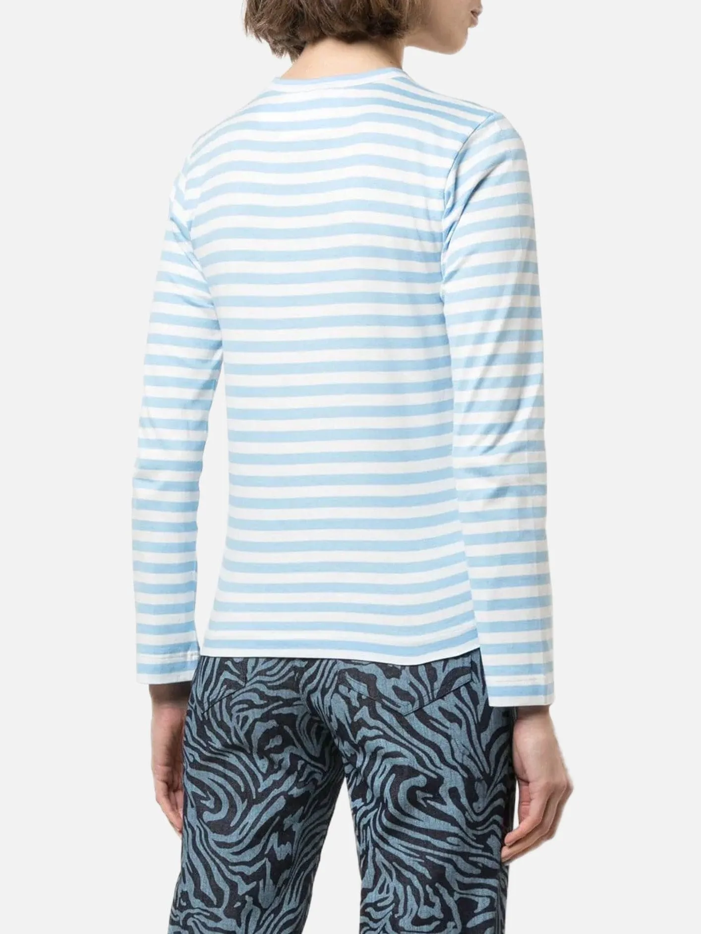 Striped Long Sleeved T-Shirt - Blue/White