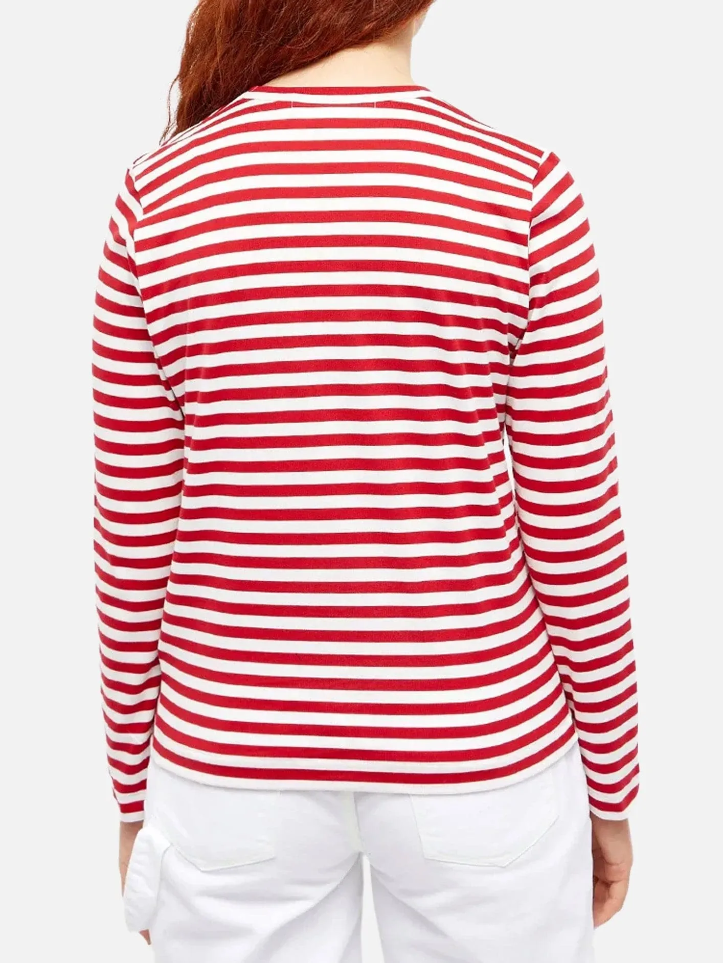 Striped Long Sleeved T-Shirt - Red/White