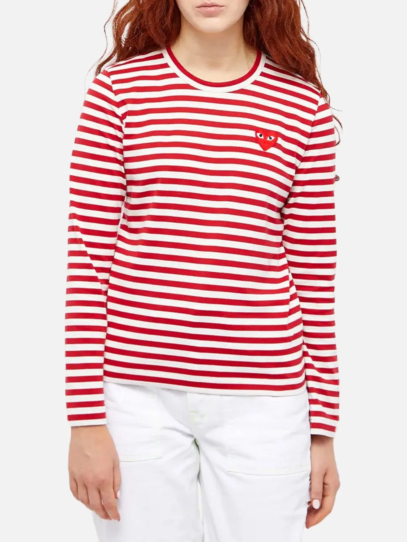Striped Long Sleeved T-Shirt - Red/White