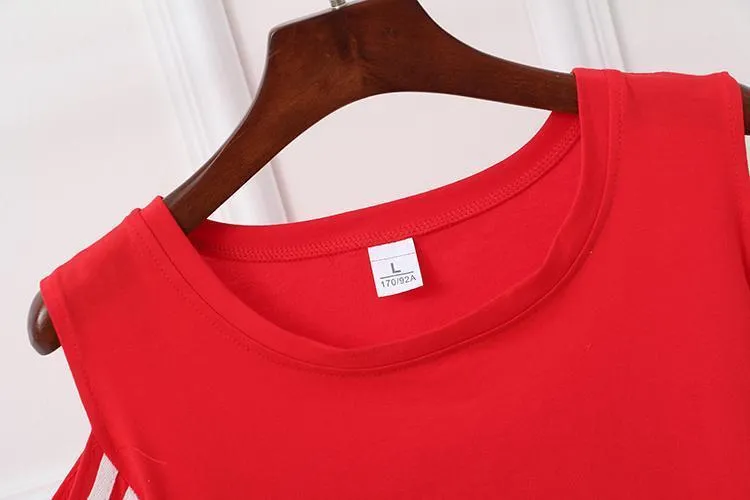 Striped Open Shoulder T-Shirt