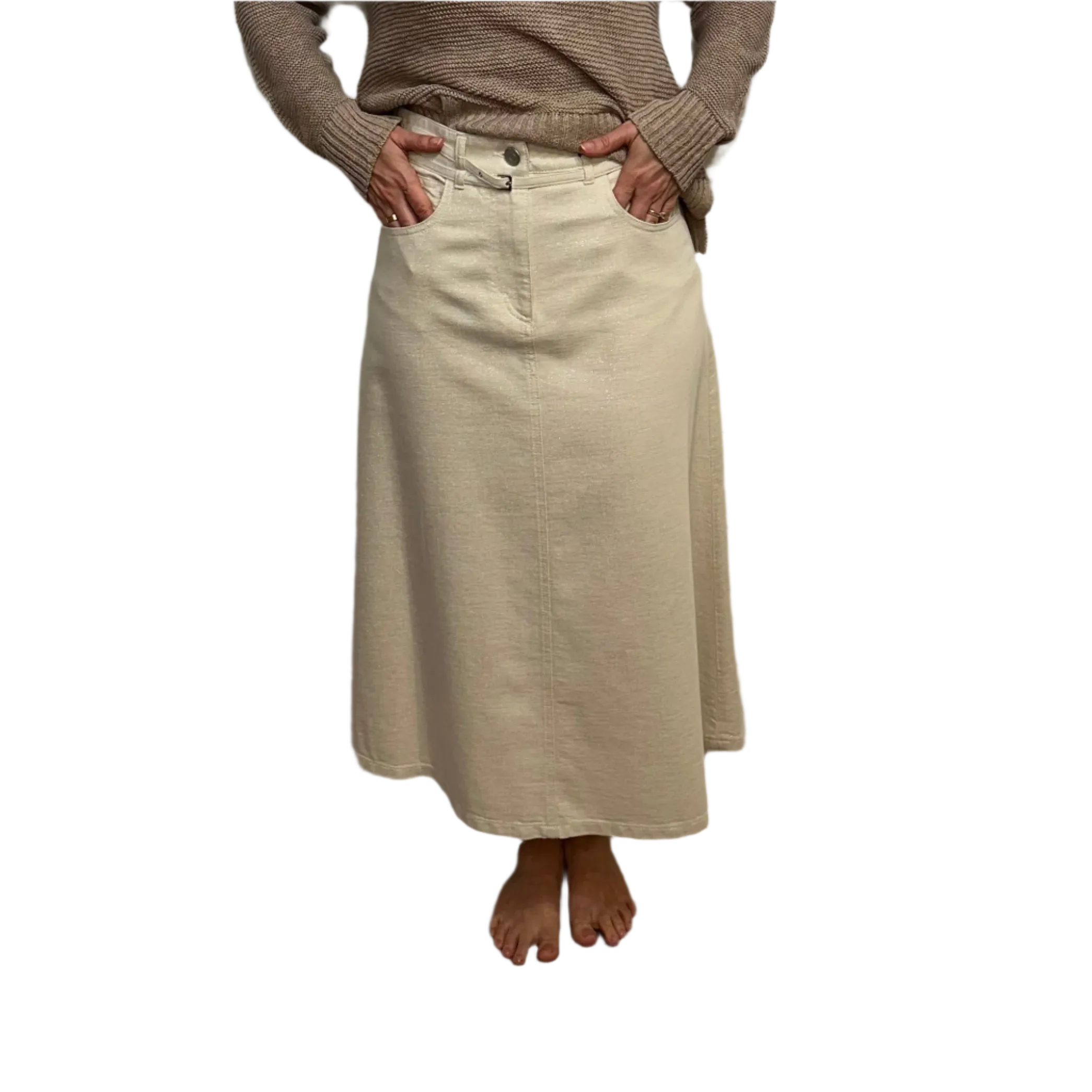 SV - Denim Skirt | Wool White