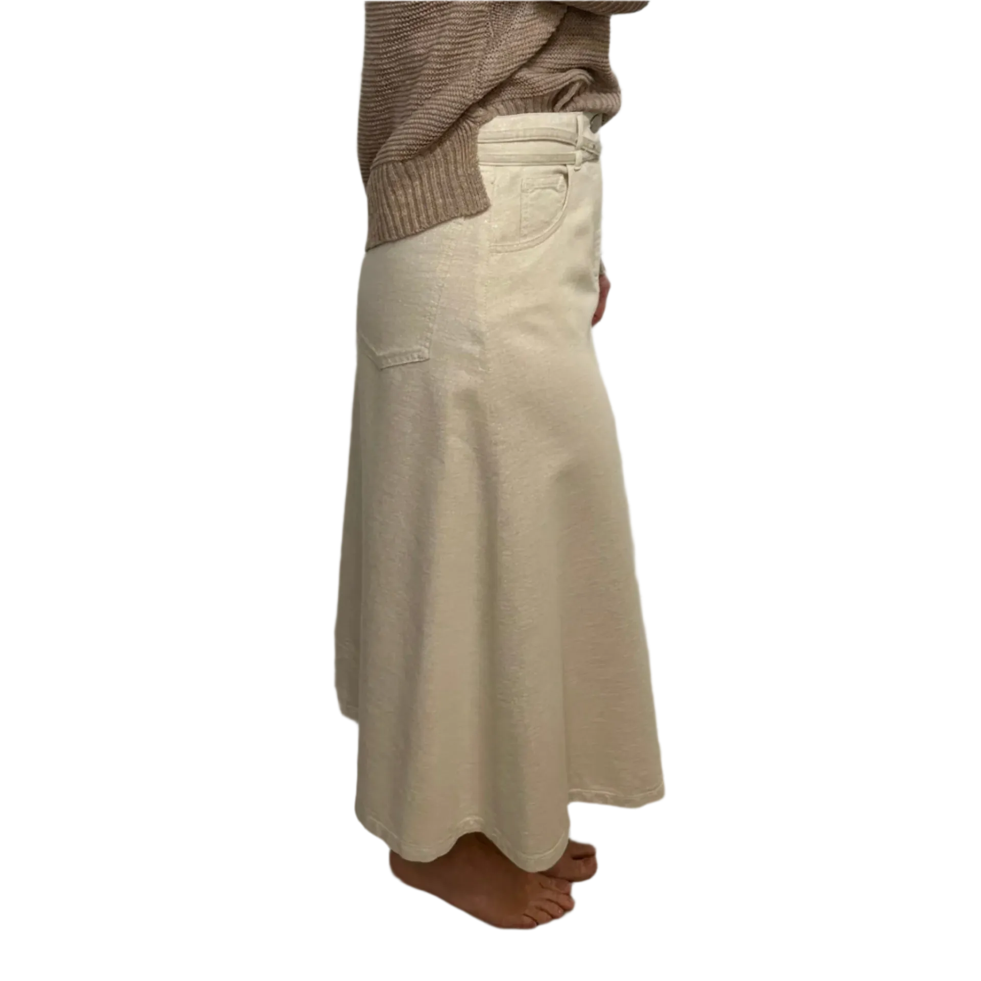 SV - Denim Skirt | Wool White
