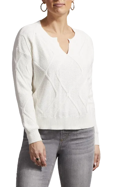 Sweater, Split Neck Knit