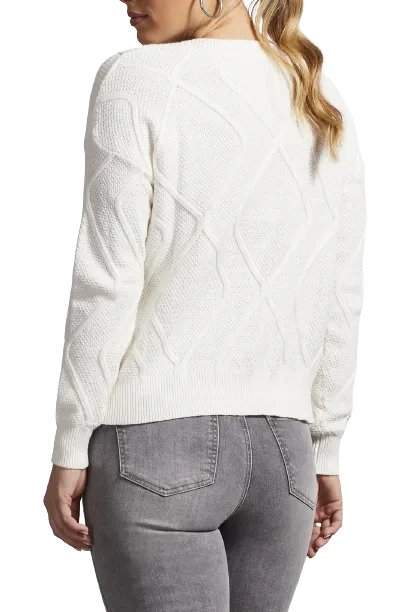 Sweater, Split Neck Knit