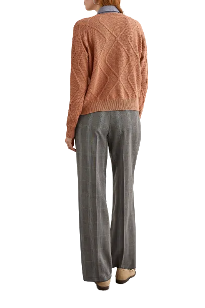 Sweater, Split Neck Knit