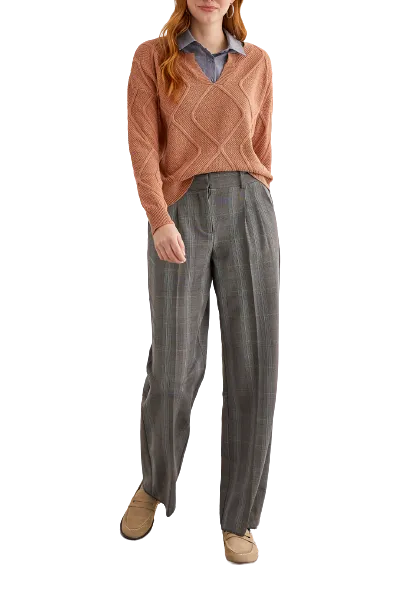 Sweater, Split Neck Knit