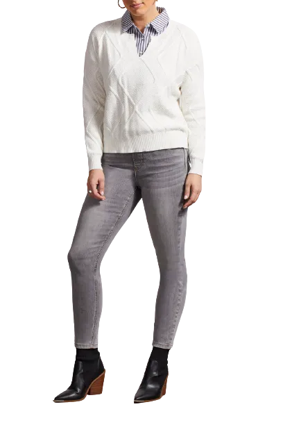 Sweater, Split Neck Knit