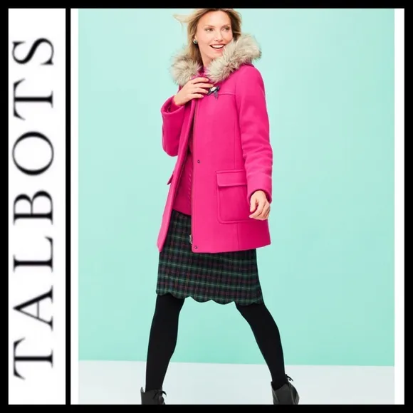 Talbots Tartan A-Line Wool Blend Skirt