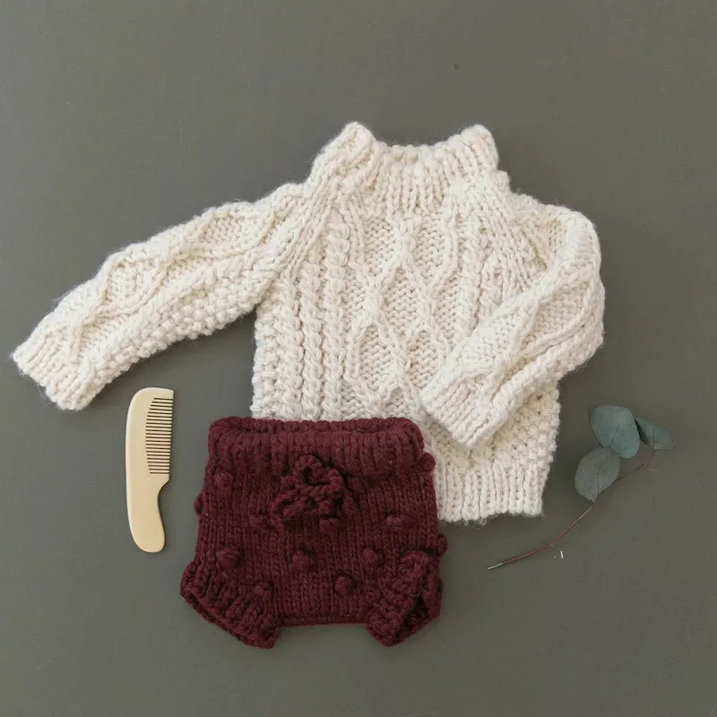 The Blueberry Hill - Fisherman Sweater - Cream