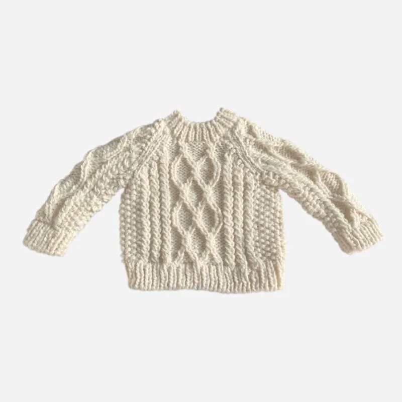 The Blueberry Hill - Fisherman Sweater - Cream