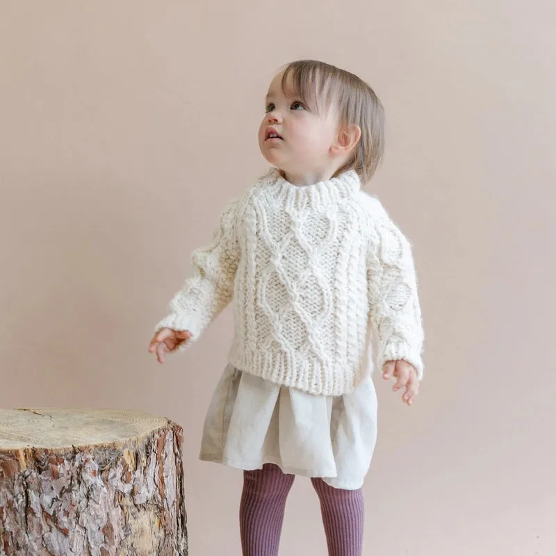 The Blueberry Hill - Fisherman Sweater - Cream