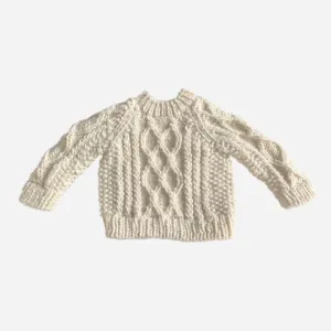 The Blueberry Hill - Fisherman Sweater - Cream