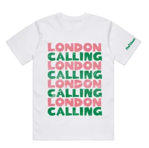 The Clash | London Calling Repeat Logo White Tee