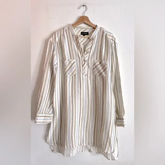 THE POLDOLLS Organic Cotton Striped Shirt Dress