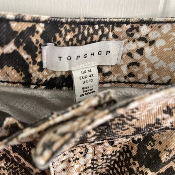 Topshop Snake print Skirt