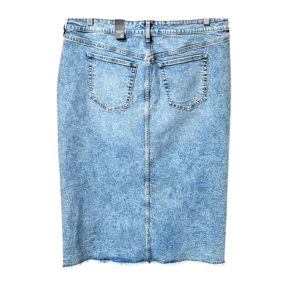 TORRID Plus Size Denim Front Slit Midi Skirt Size 16