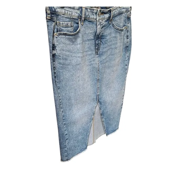 TORRID Plus Size Denim Front Slit Midi Skirt Size 16