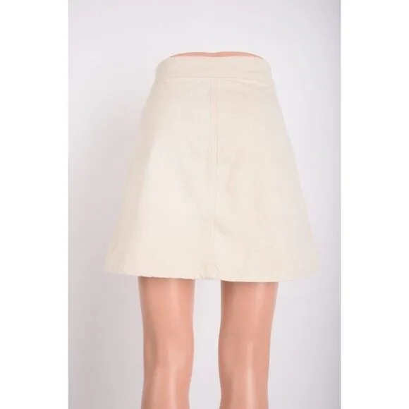 Triarchy Womens Ms.Triarchy Off White Short Denim Skirt XS EU 25 3009-201 New