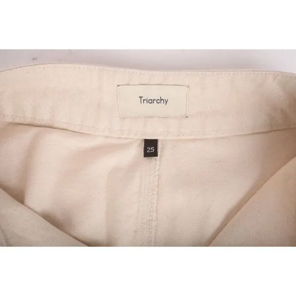 Triarchy Womens Ms.Triarchy Off White Short Denim Skirt XS EU 25 3009-201 New
