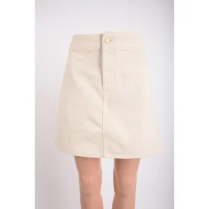 Triarchy Womens Ms.Triarchy Off White Short Denim Skirt XS EU 25 3009-201 New