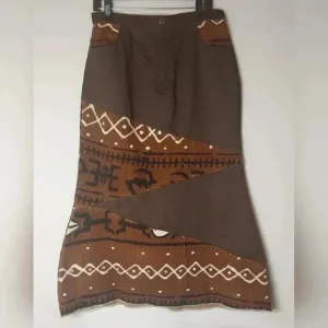 Tribal Skirt, Brown, Size 31
