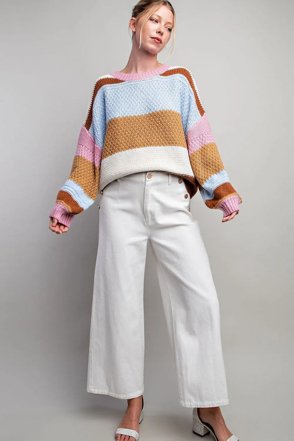 True To You Striped Sweater- 2 Colors Available