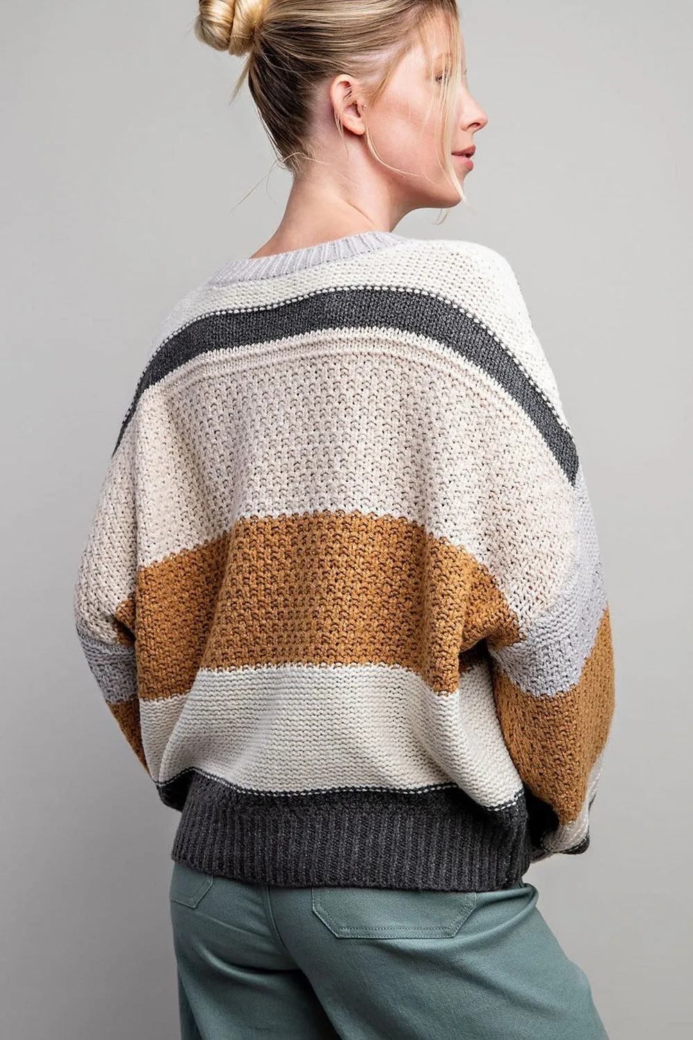 True To You Striped Sweater- 2 Colors Available