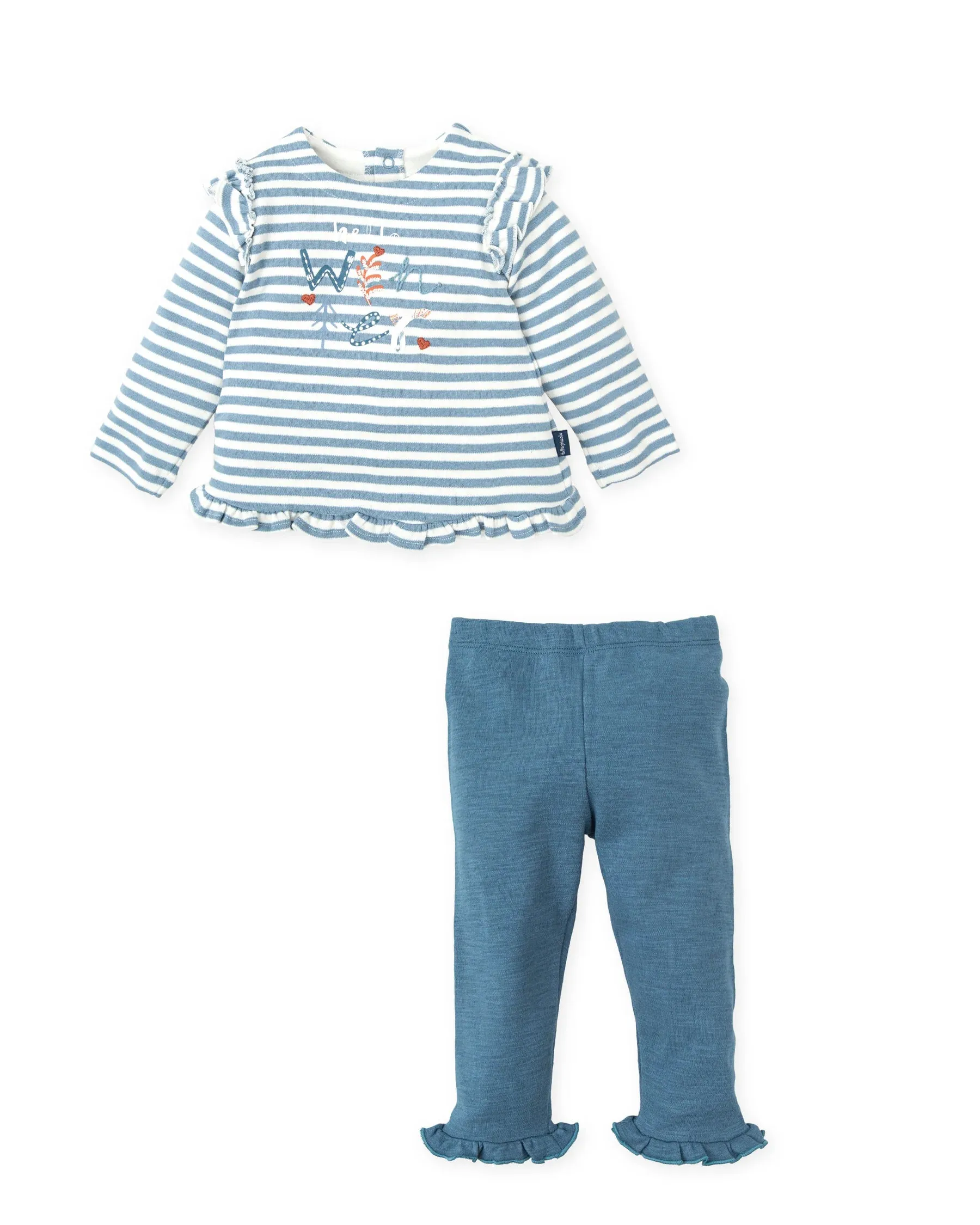 TUTTO PICCOLO| Steel Striped Two-Piece Set