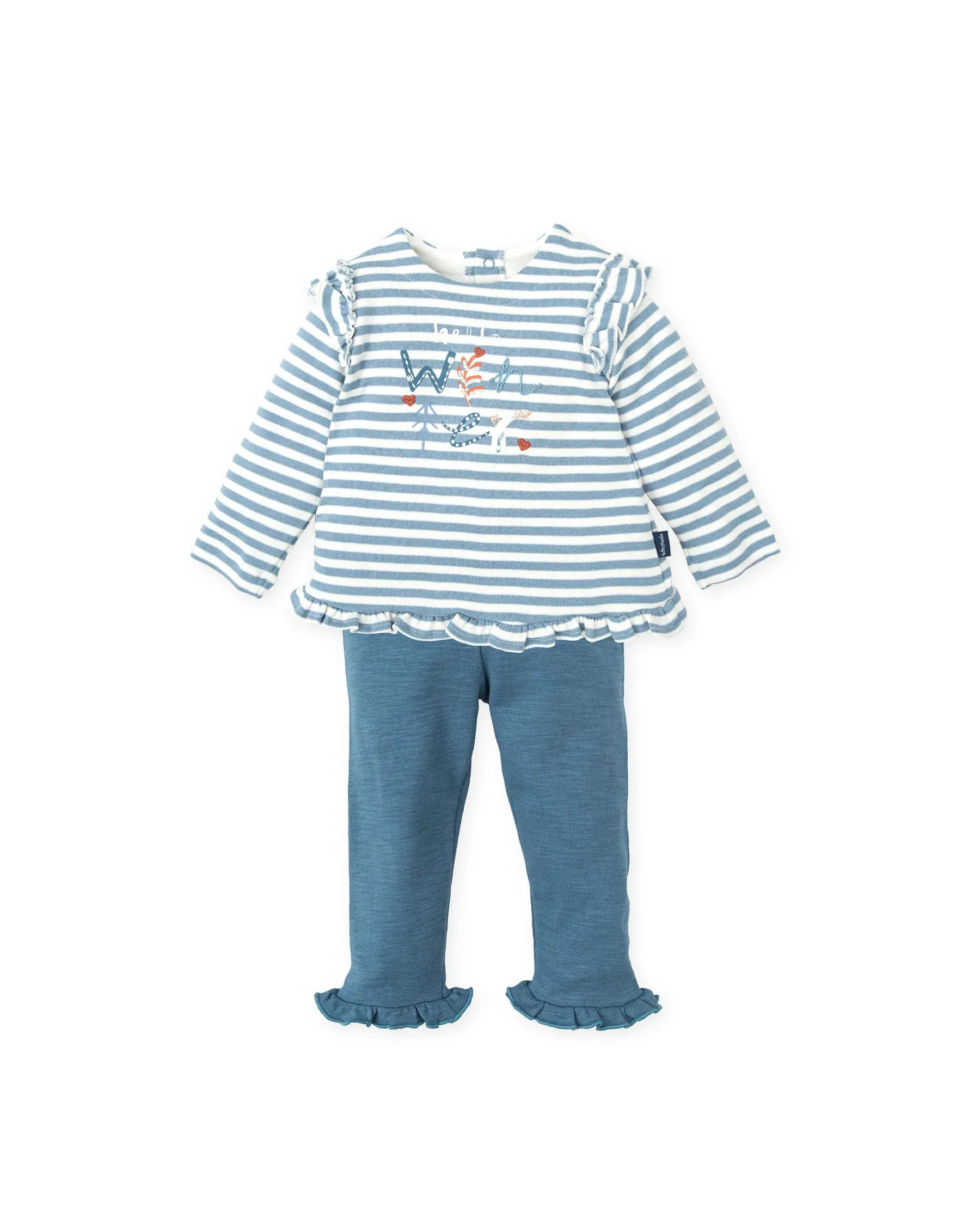 TUTTO PICCOLO| Steel Striped Two-Piece Set