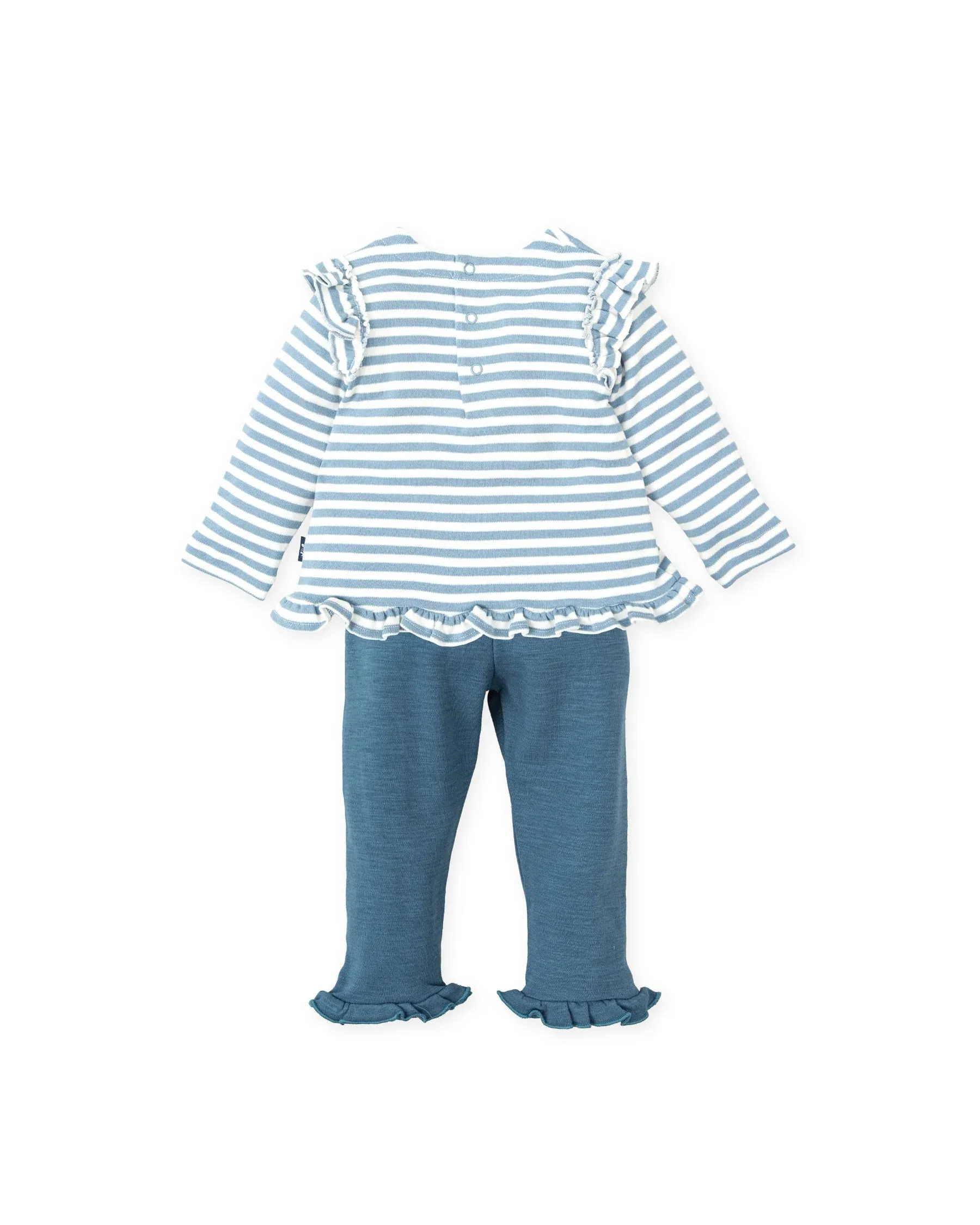 TUTTO PICCOLO| Steel Striped Two-Piece Set