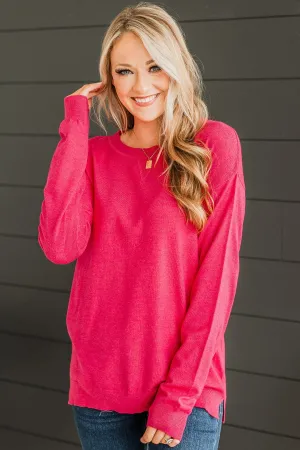 Unforgettable Feeling Knit Sweater- Fuchsia