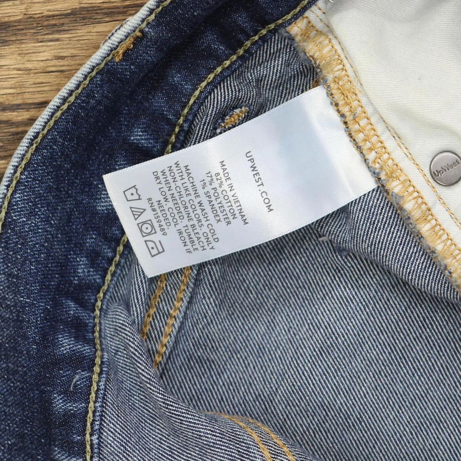 Upwest Womens Frayed Denim Skirt Medium Denim Blue 12