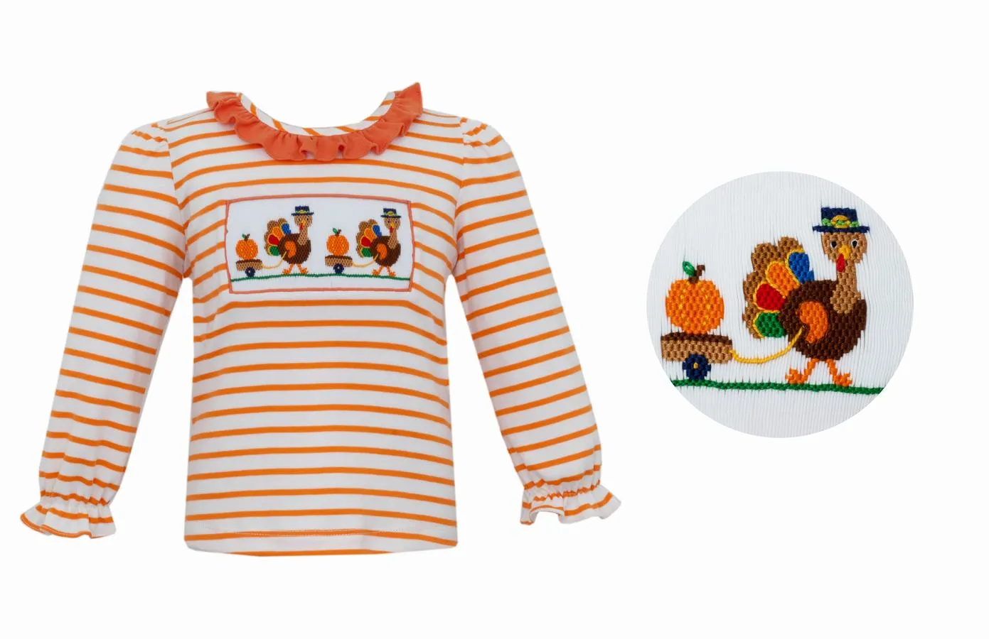Velani Thanksgiving Boys Smocked Shirt