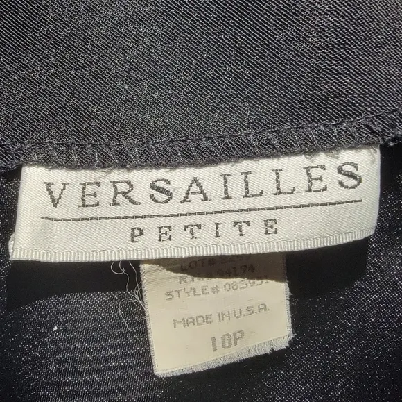 Versailles Black A-line mini Skirt Size 10P