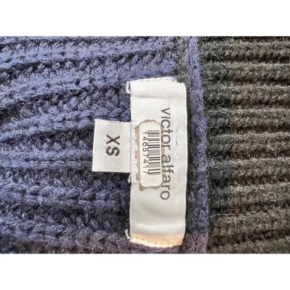 Victor Alfaro Colorblock Half Zip Sweater XS