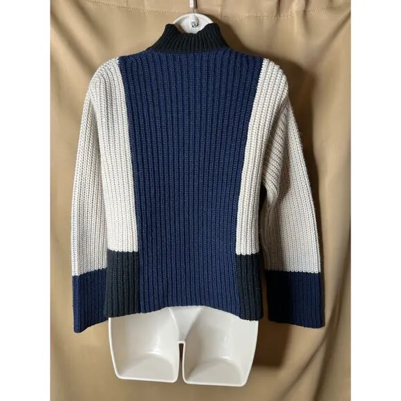 Victor Alfaro Colorblock Half Zip Sweater XS
