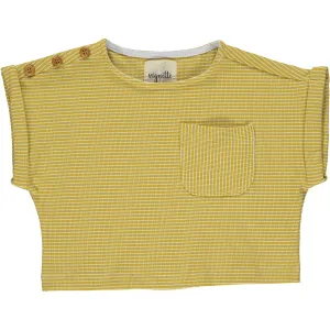 Vignette Gold/White Rib Stripe Kassie T-Shirt