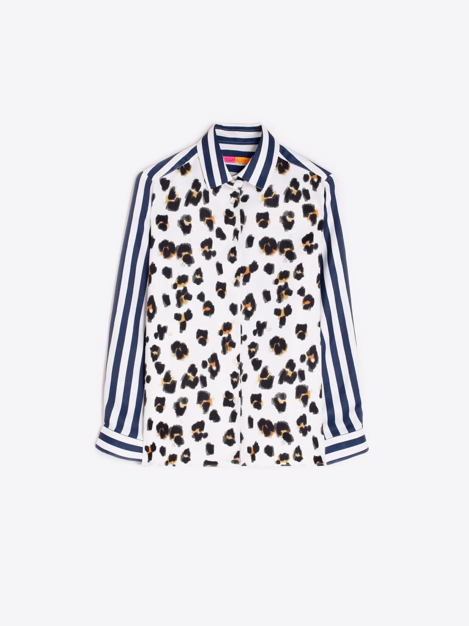 Vilagallo Stripe Leopard Shirt