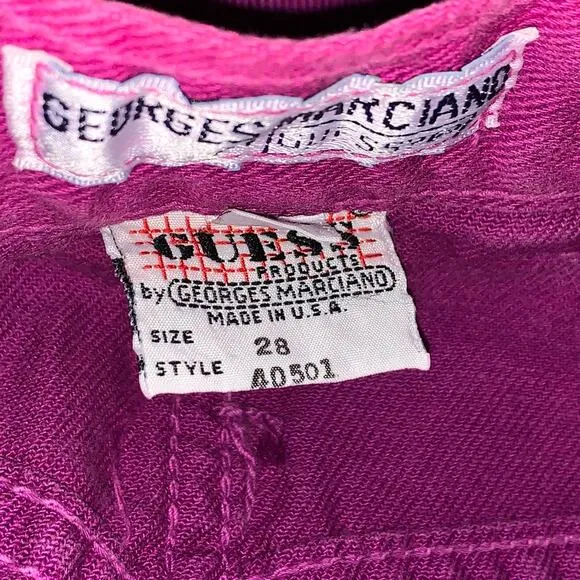 Vintage Guess Georges Marciana Denim skirt tag 28 ( 24)