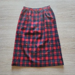 Vintage Pendleton Authentic Royal Stewart Tartan Pencil Skirt Zip Pocket