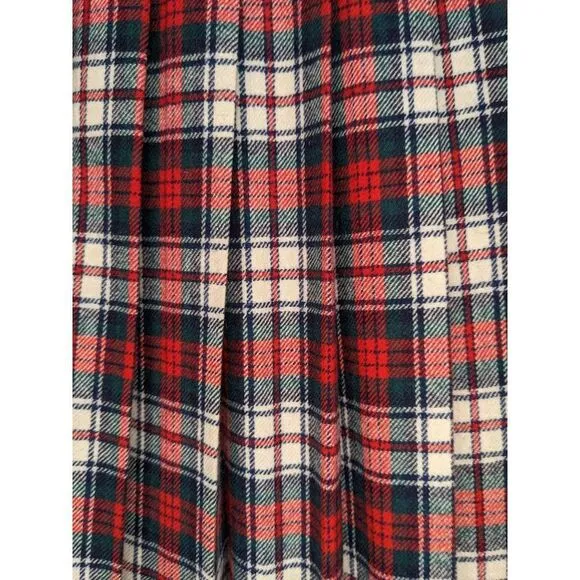 Vintage Pendleton Petite Authentic Dress Macduff Tartan Pleated Midi Skirt - 6P