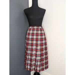Vintage Pendleton Petite Authentic Dress Macduff Tartan Pleated Midi Skirt - 6P