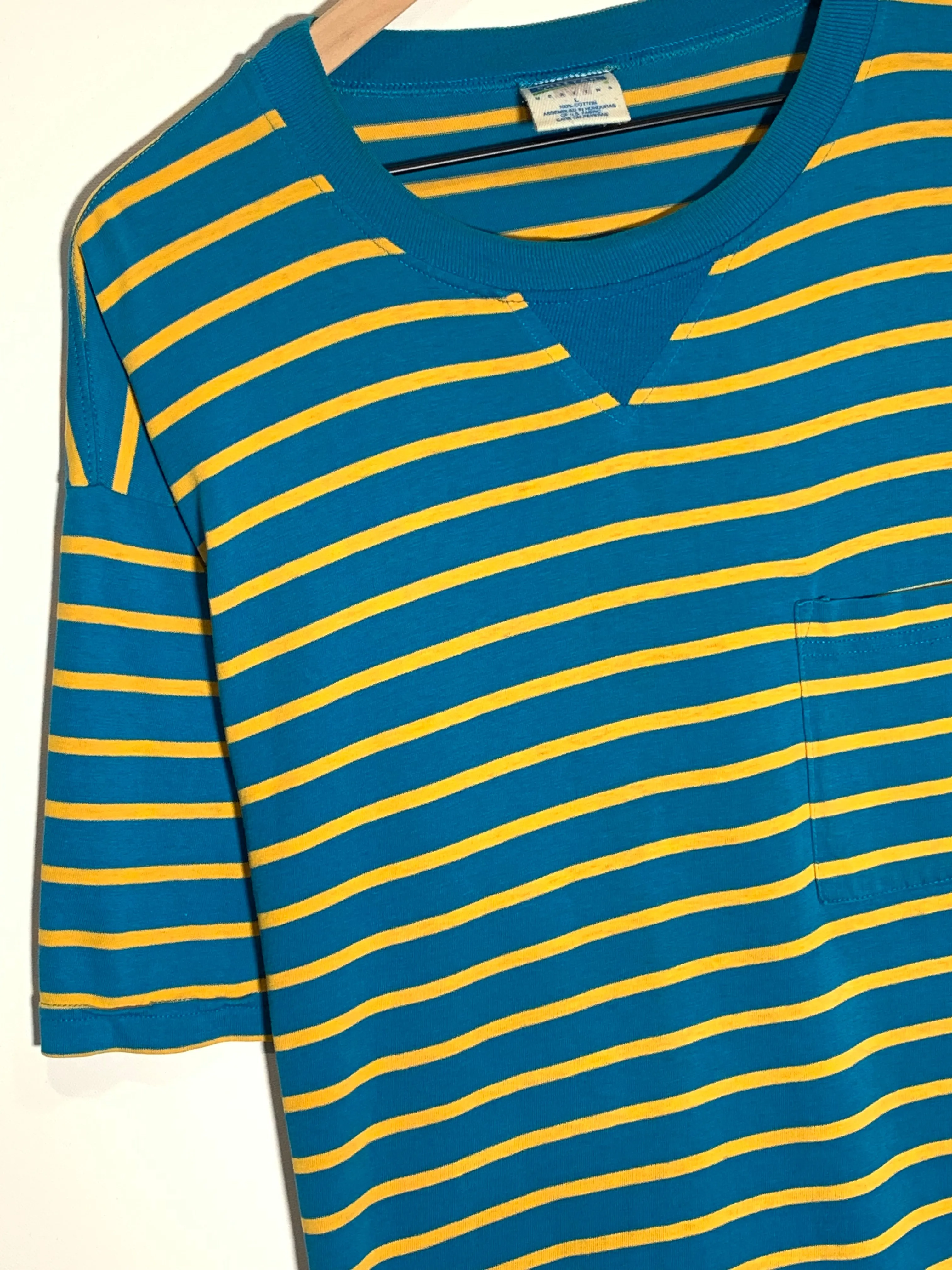 Vintage Striped Pocket Tee (L/XL)